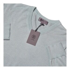 G/FORE Men's L Verse V Neck 100% Cashmere Sweater Golf Luxury Mint Green NWT